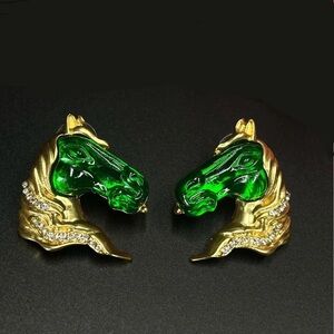 Classic Women  Elegant Lady Vintage Exquisite Crystal  Jewelry Earrings Ear Pin